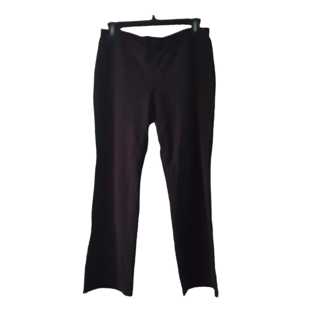 Eileen Fisher Burgundy Textured Straight Leg Pants Womens Size M Petite